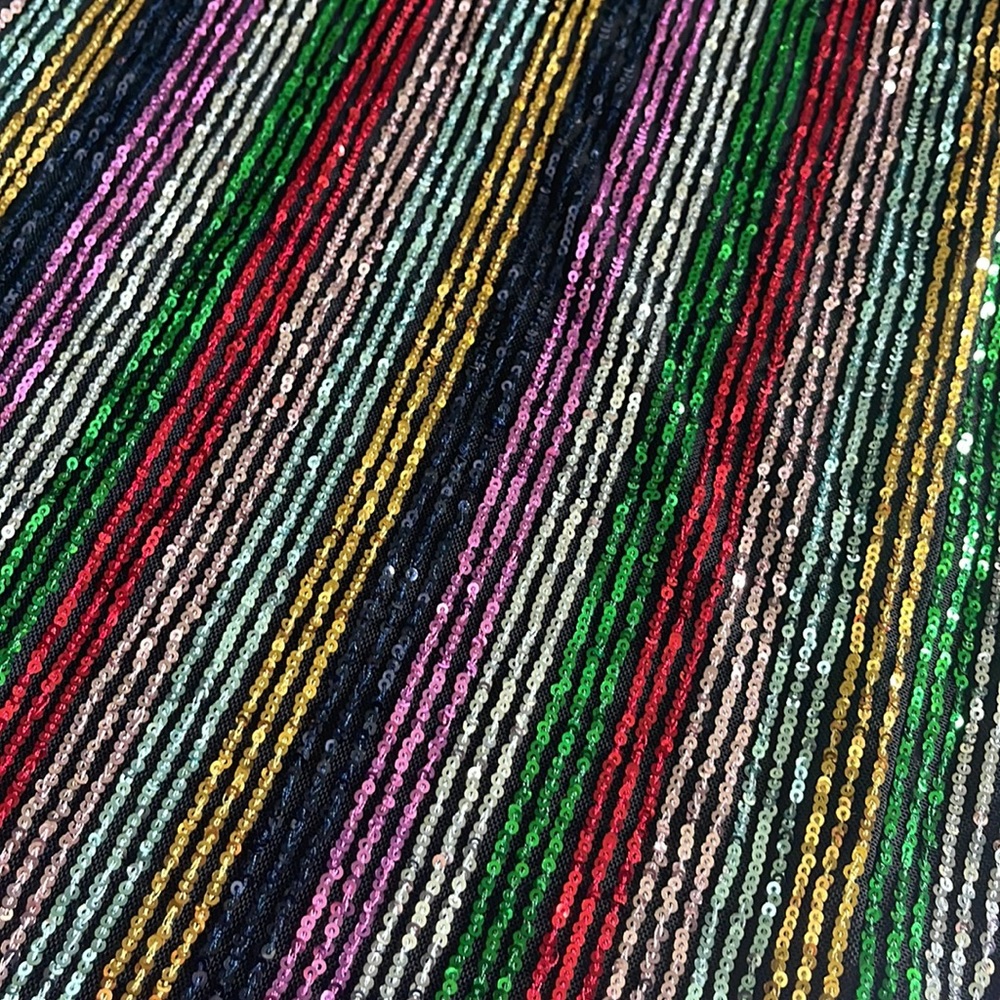 INC International Concepts Multicolor Sequin Striped Pencil Skirt - Picture 3 of 5